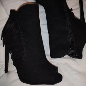 Qupid Fringe Heels